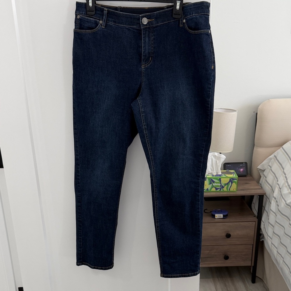 CJ Banks Dark Blue Ankle Jeans